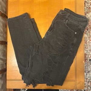 Distressed American Eagle Black Jeans